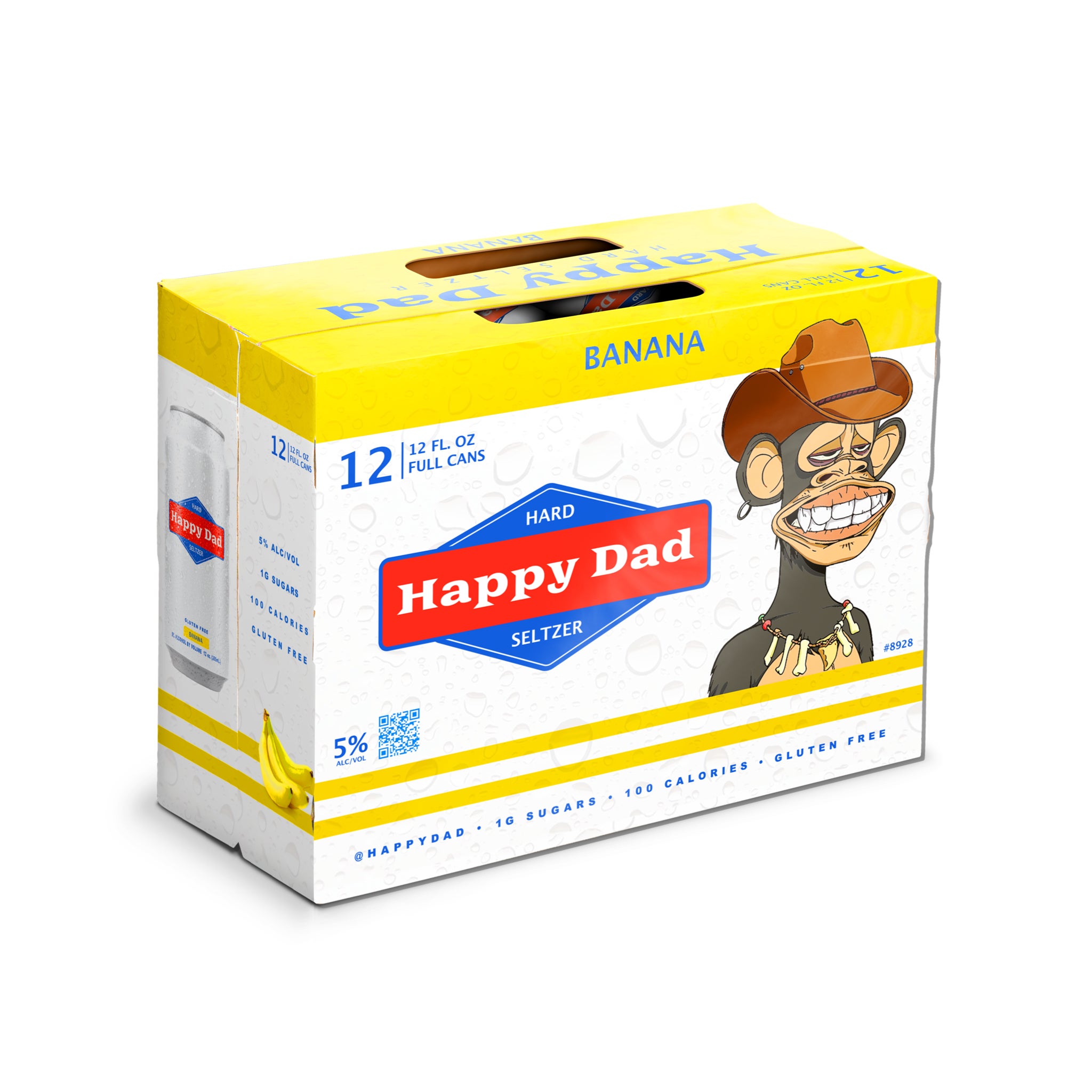 Happy Dad Hard Seltzer Banana x Bored Ape 12 Pack Cans | The