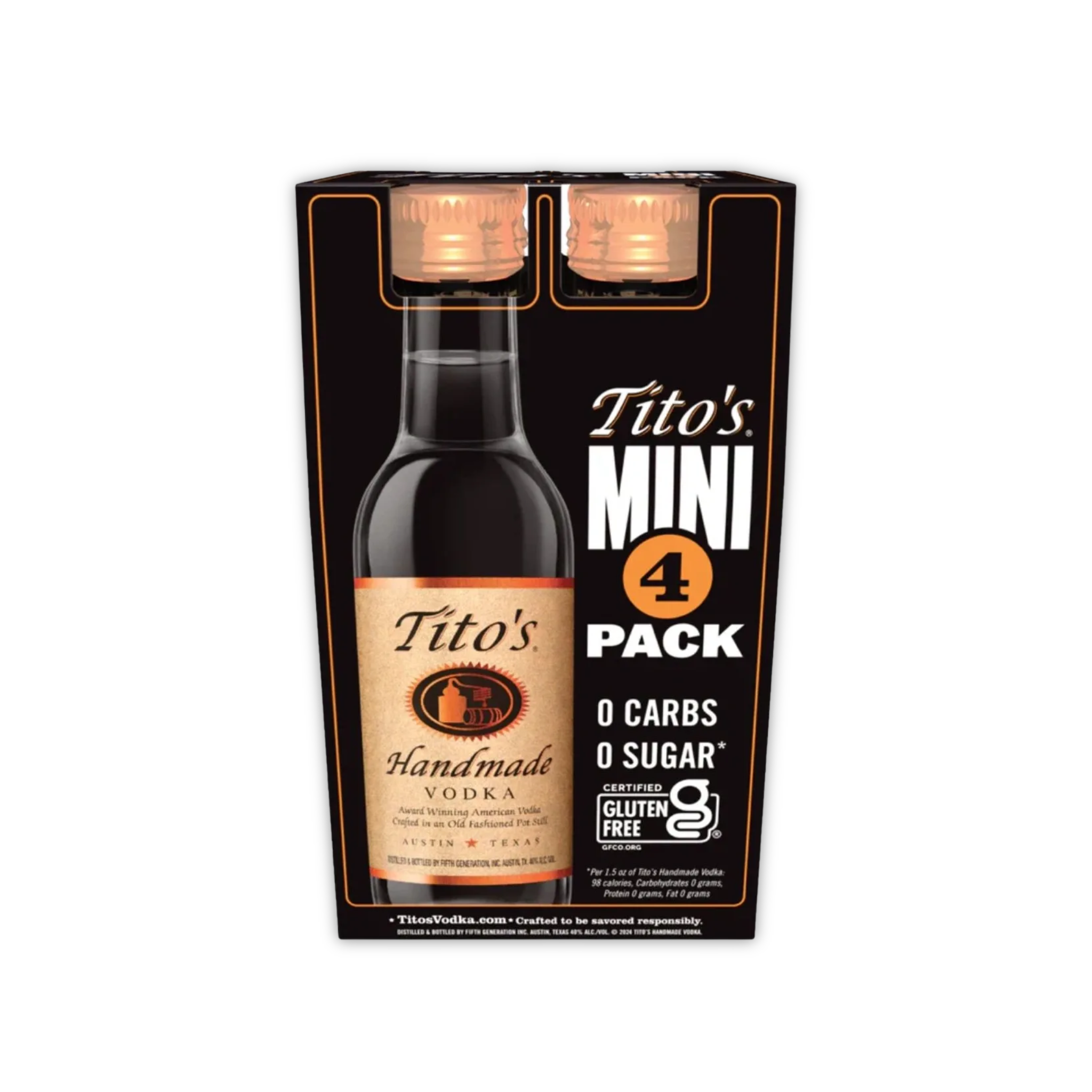 Tito's Handmade Vodka Mini 4 Pack 50ml | The Bottle Shoppe | It's