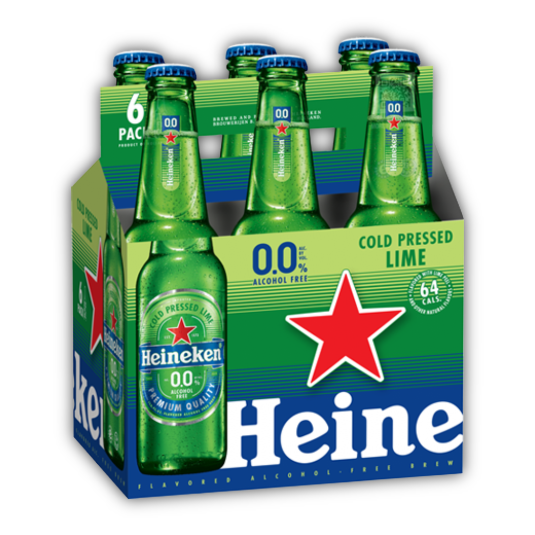 beerknuckleさま Heineken Zero Cold Pressed Lime Non-Alcoholic 6 Pack Bottles | The