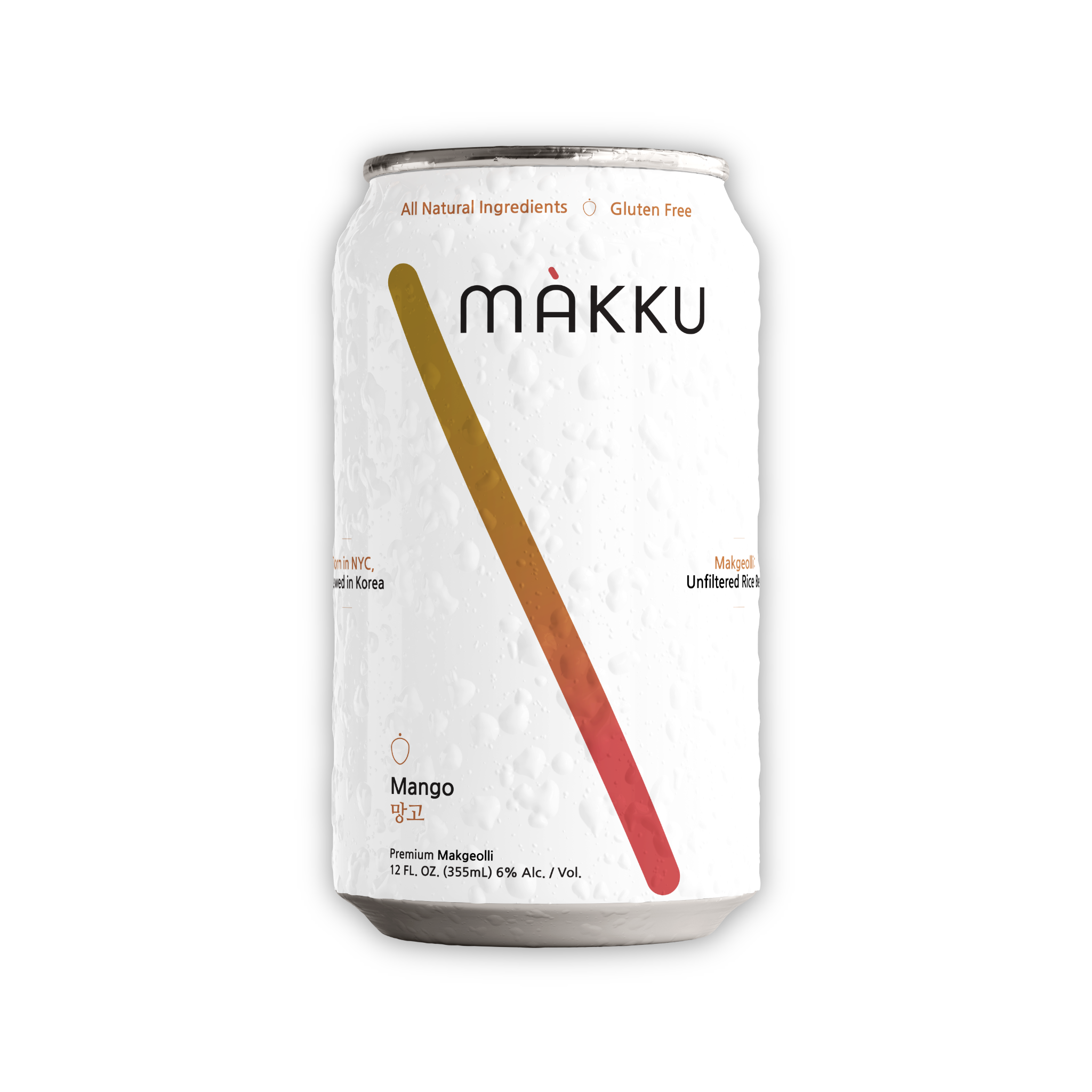 Makku Premium Makgeolli Korean Rice Beer Mango 4 Pack Cans | The 