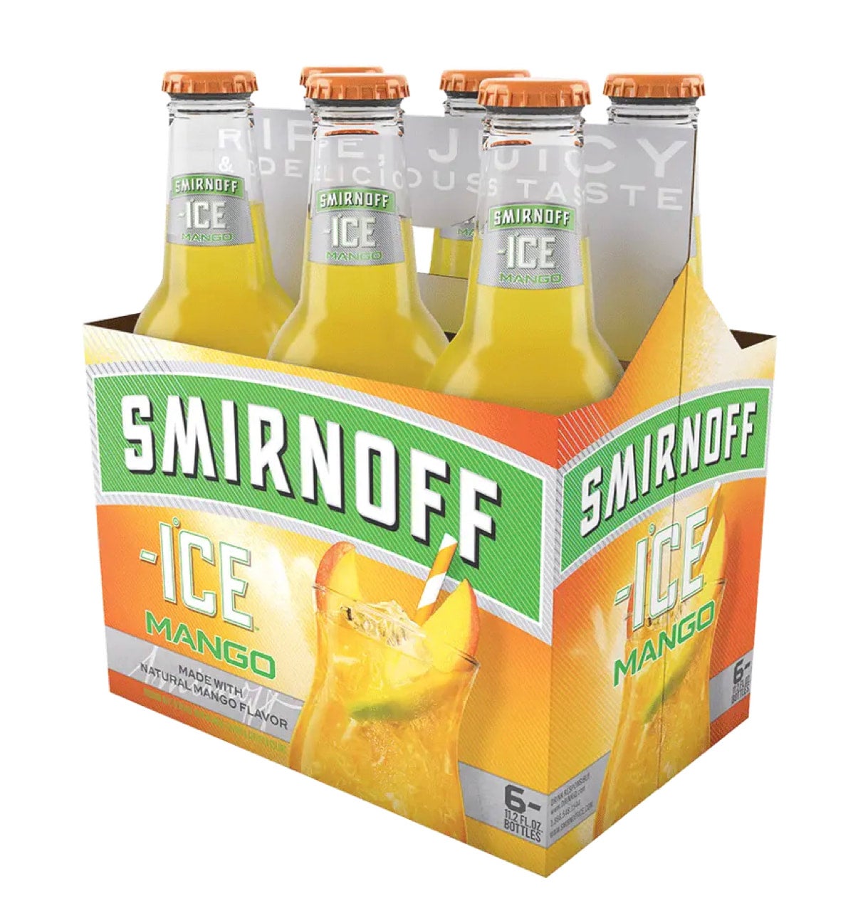 Smirnoff Ice Mango 6 Pack Bottle | The Bottle Shoppe | It's About The Craft, image size:1205x1283