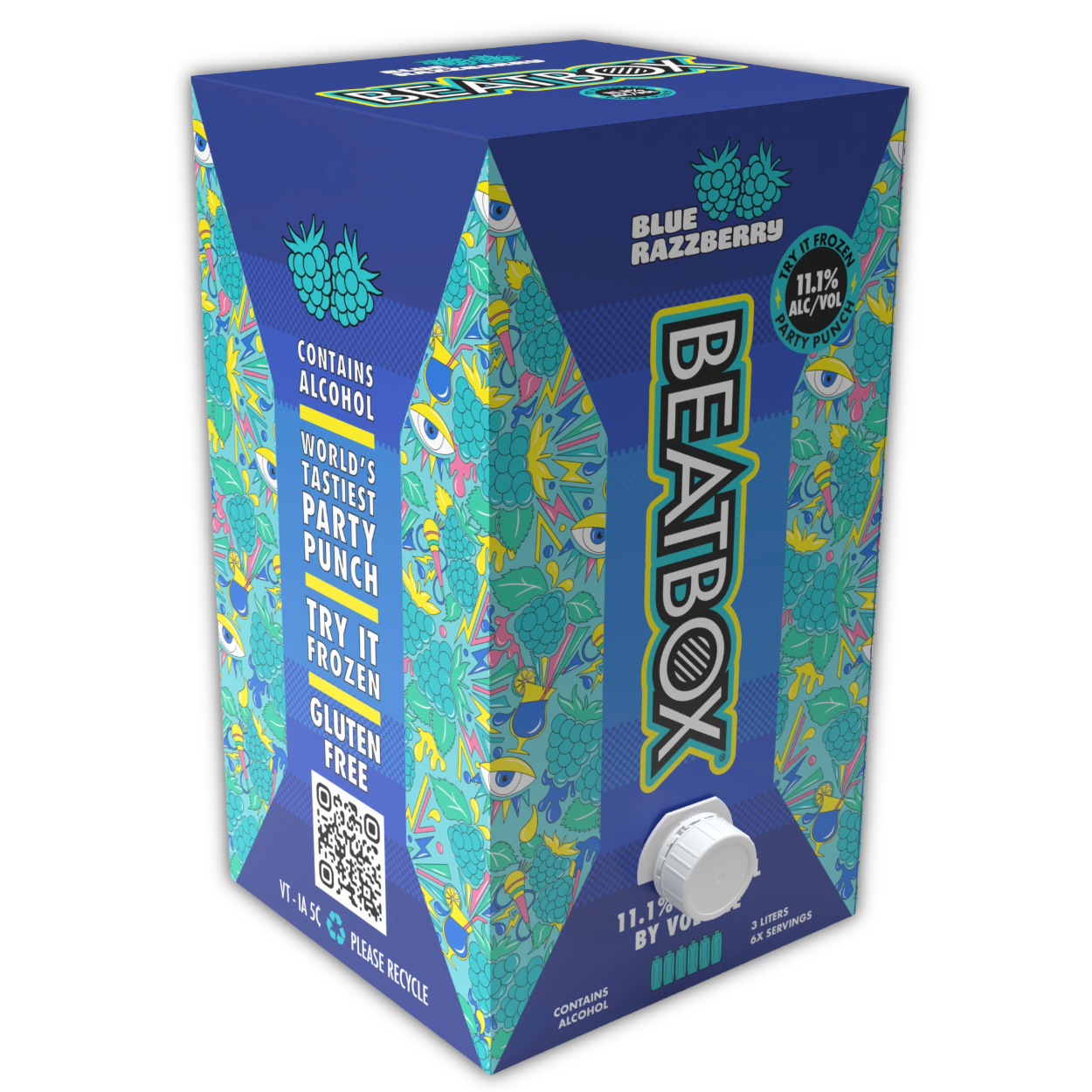Beatbox Party Punch Blue Razzberry Bag in a Box 3L | The Bottle