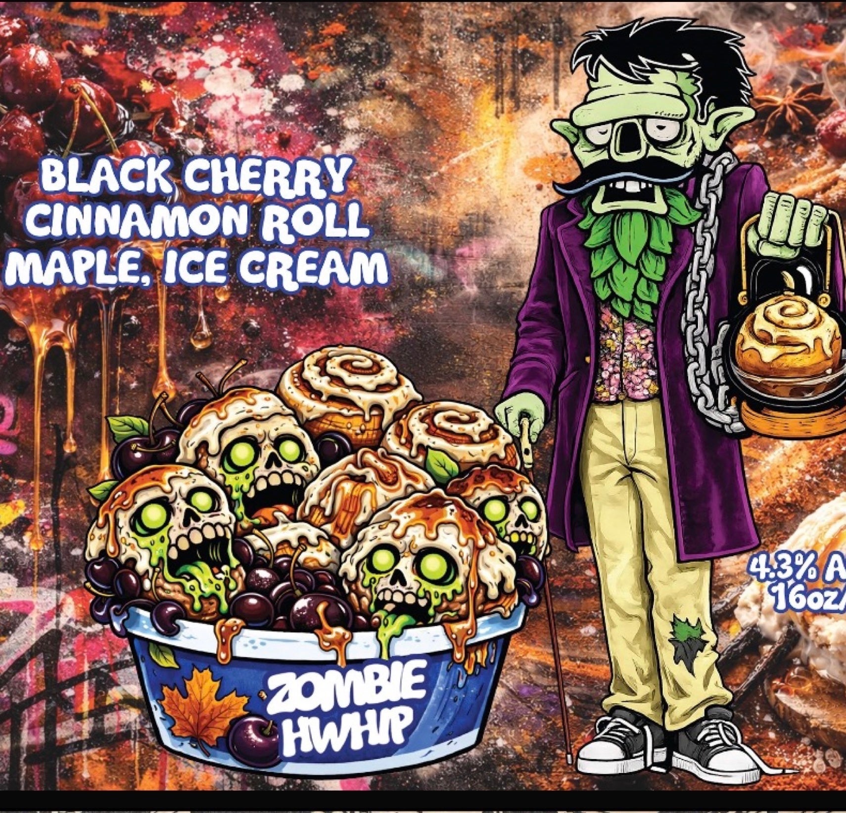 Beer Zombies Brewing Zombie Hwhip: Black Cherry, Cinnamon Roll