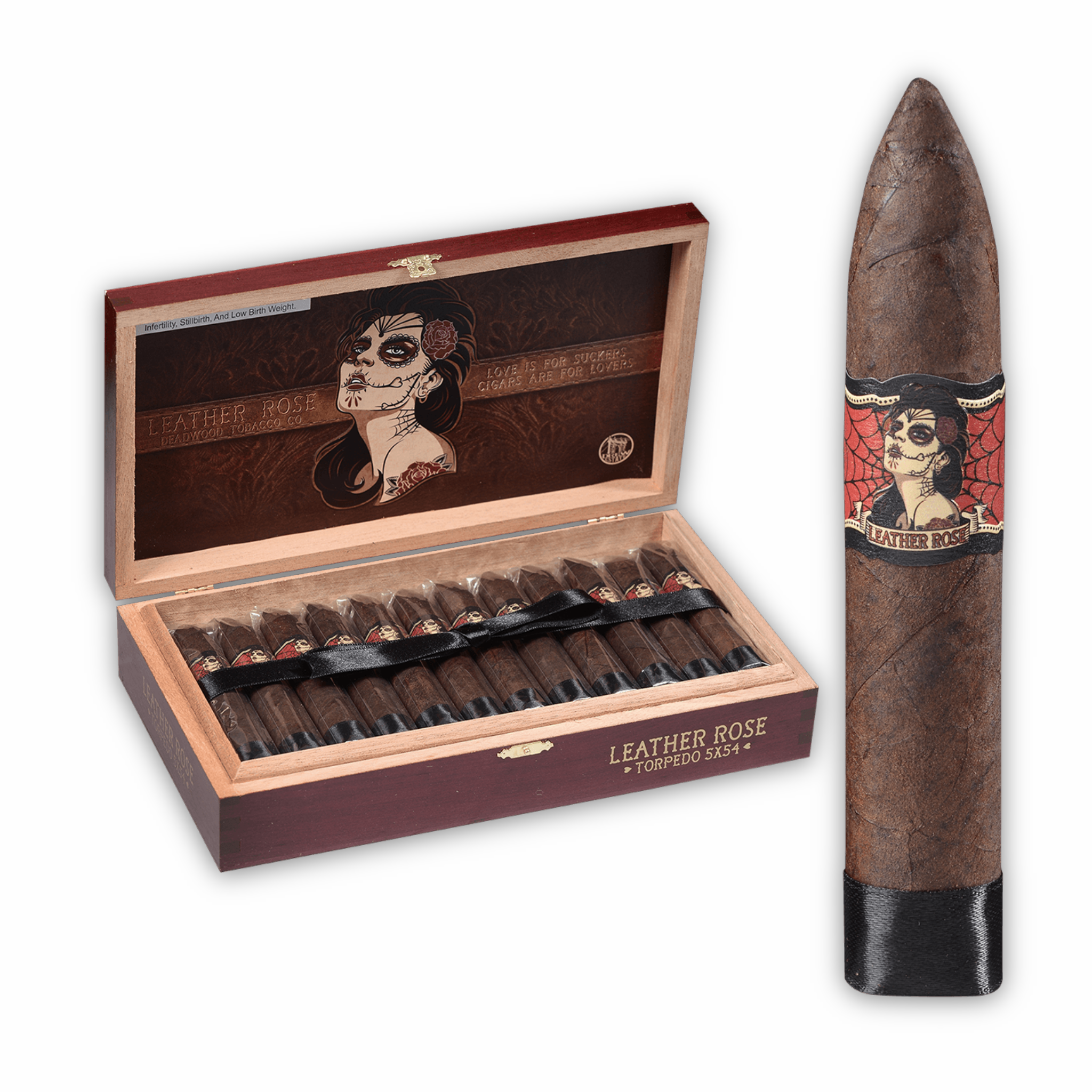 Deadwood Leather Rose Torpedo Cigar 5.00X54 | The Bottle Shoppe